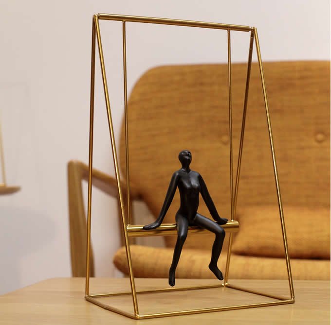 The Man On A Swing Desktop Decor