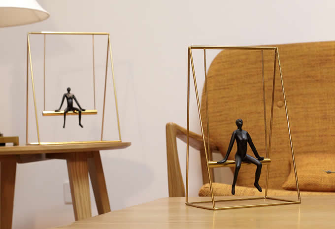 The Man On A Swing Desktop Decor