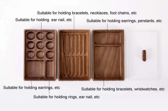 Wooden 3 Layers Multi-Functional Jewelry Storage Organizer