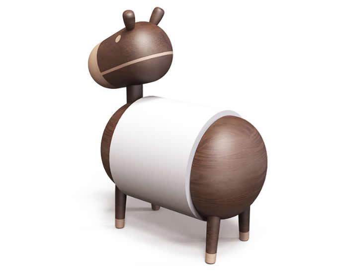 Wooden Donkey Desk Roll Paper Holder  