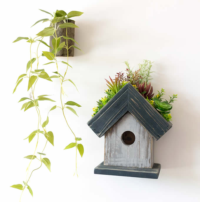   Wooden House shaped Flower Pot