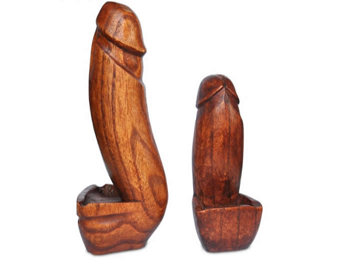   Wooden Penis Ashtray  