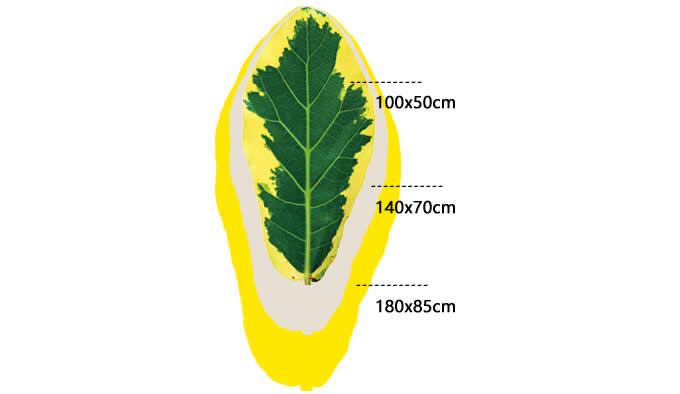  Leaf Shaped Area Floor Mat/Rug - Mulberry Leaf