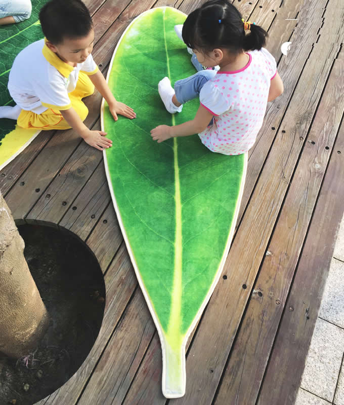  Leaf Shaped Area Floor Mat/Rug - tender Leaf