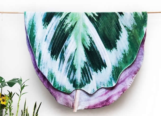  Leaf shape Soft Air Conditioning Blanket- Calathea  