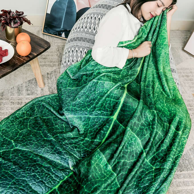  Leaf shape Soft Air Conditioning Blanket- Myrica Rubra Leaf