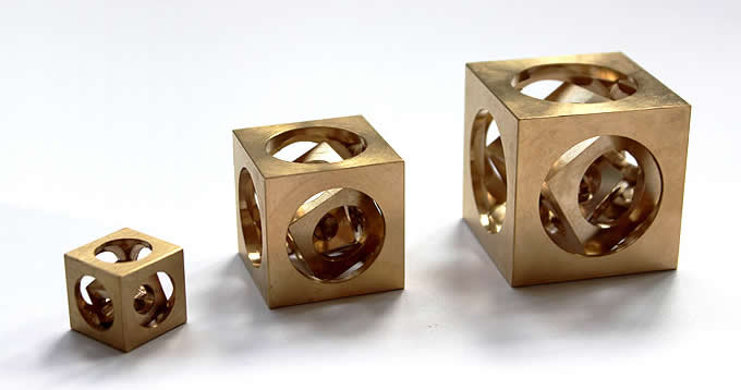 Brass Brainteaser IQ Square Ghost Ball