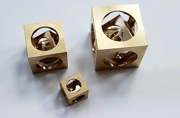 Brass Brainteaser IQ Square Ghost Ball