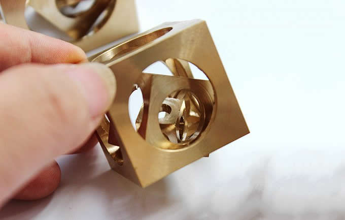 Brass Brainteaser IQ Square Ghost Ball