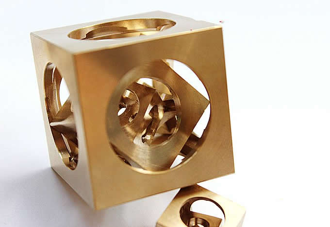 Brass Brainteaser IQ Square Ghost Ball