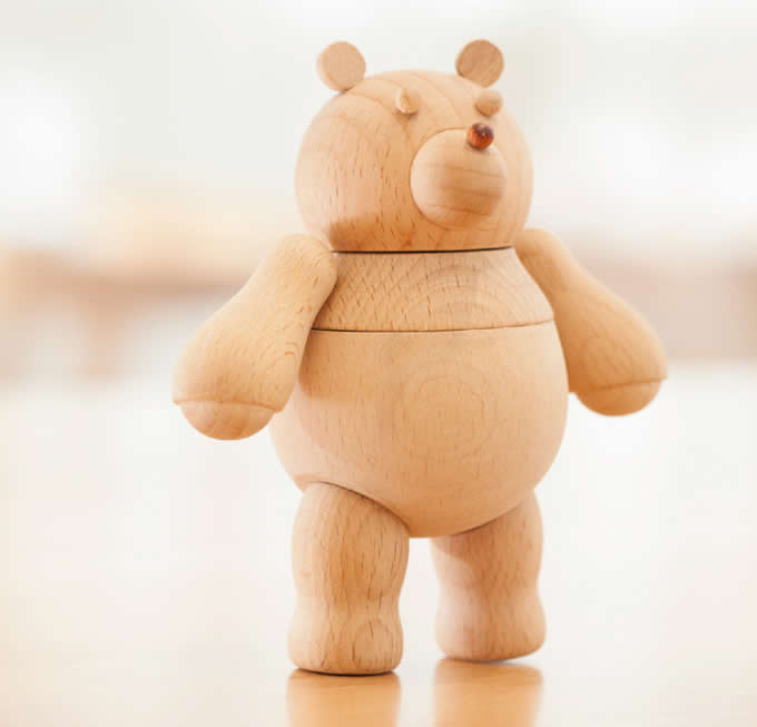 Wooden Magnetic Bear Wooden Toy  