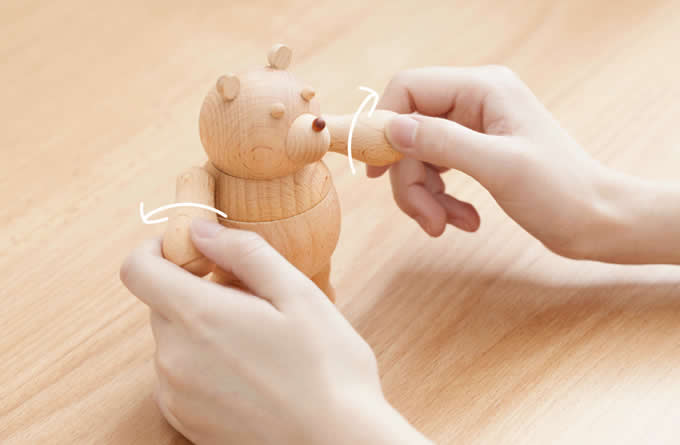 Wooden Magnetic Bear Wooden Toy  