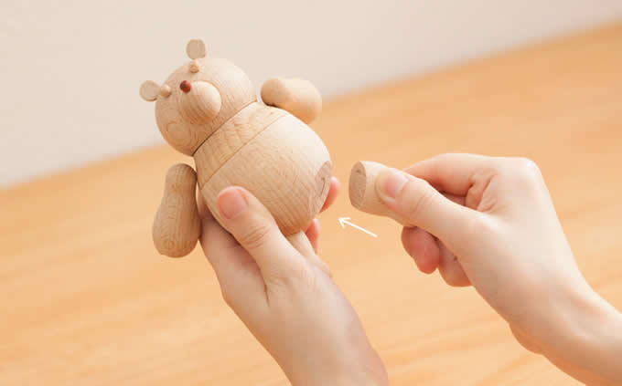 Wooden Magnetic Bear Wooden Toy  