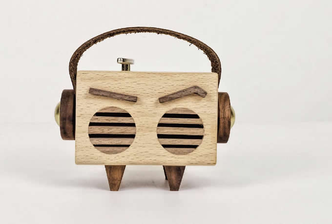 Robot Wooden Music Box