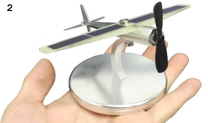  Solar Powered Aircraft Model  for Home, Office and Car Interior Decoration 