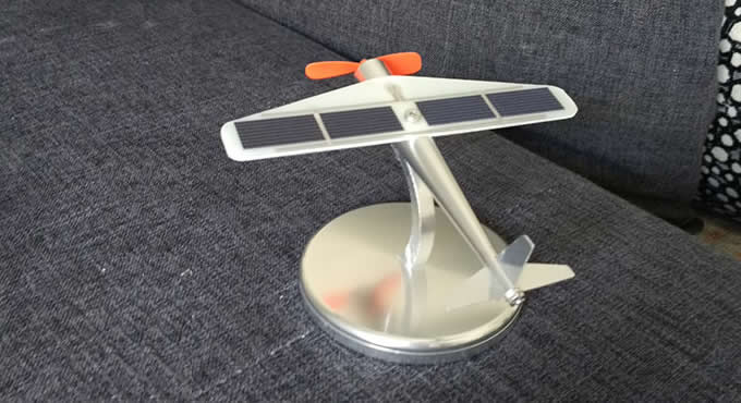  Solar Powered Aircraft Model  for Home, Office and Car Interior Decoration 