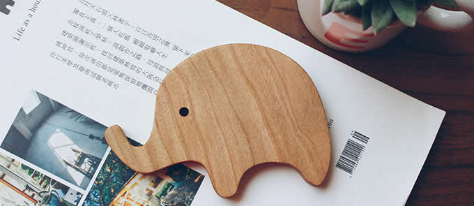 Wooden Animal Ornaments Elephant, Giraffe, Hippo, lion  