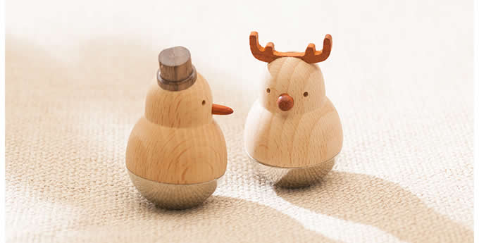 Wooden Animal Roly-poly Toy 