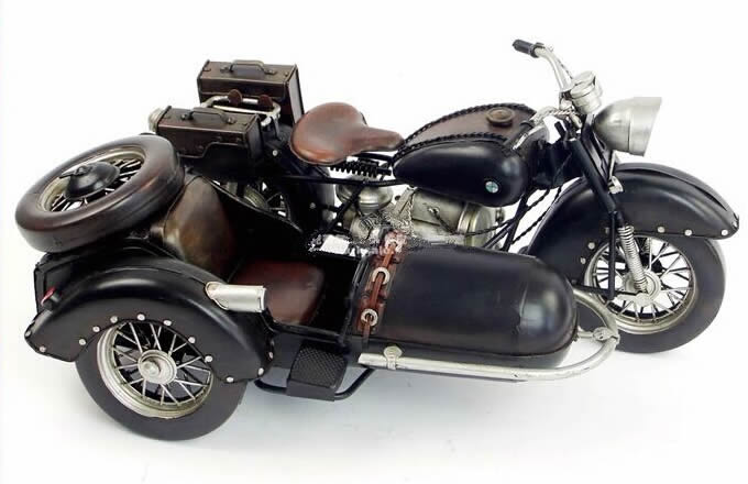 Handmade Antique Model Kit Car-1938 World War Two German Motorcycle R71
