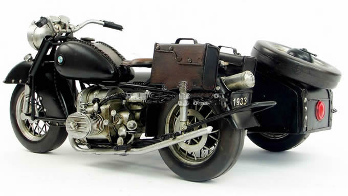 Handmade Antique Model Kit Car-1938 World War Two German Motorcycle R71