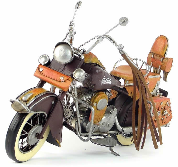 Handmade Antique Model Kit Car-1943 US Indian Motorcycle