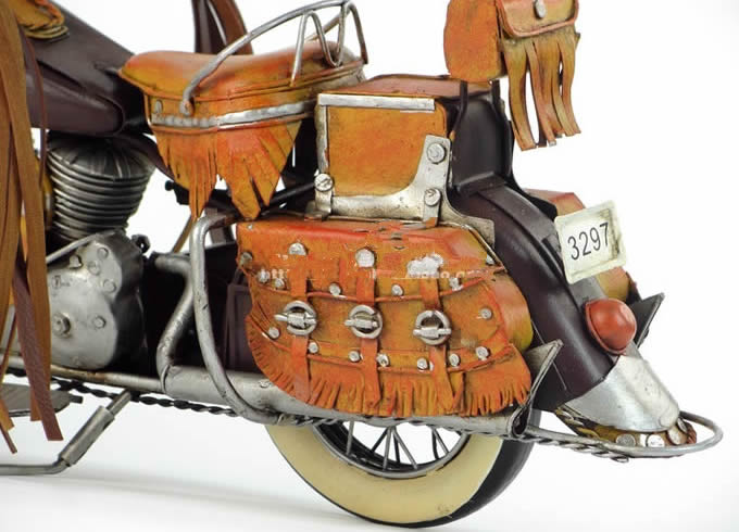 Handmade Antique Model Kit Car-1943 US Indian Motorcycle