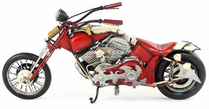  Handmade Antique Model Kit Car-1948 Harley Motorcycle