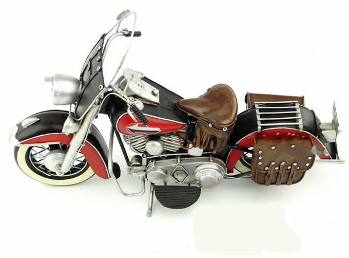   Handmade Antique Model Kit Car-1952 Harley FL Motorcycle 