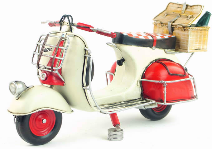   Handmade Antique Model Kit Car-1959 VESPA motorcycle