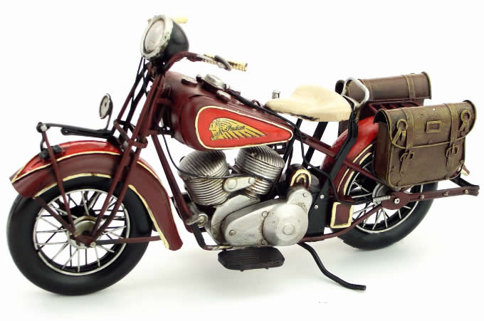 Handmade Antique Model Kit Motorcycle-1936 US Indian Motorcycle
