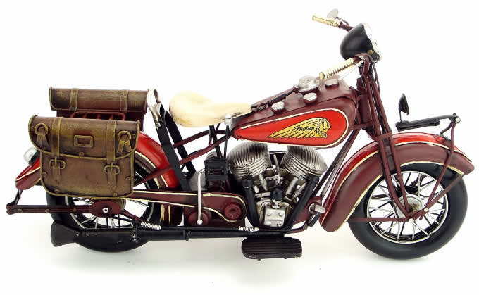 Handmade Antique Model Kit Motorcycle-1936 US Indian Motorcycle