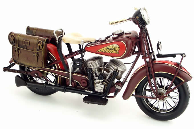 Handmade Antique Model Kit Motorcycle-1936 US Indian Motorcycle