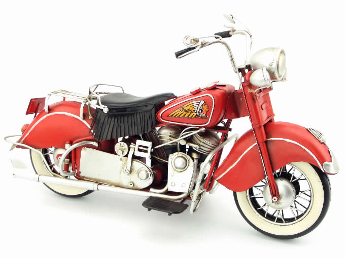 Handmade Antique Model Kit Motorcycle-1951 US Indian Motorcycle