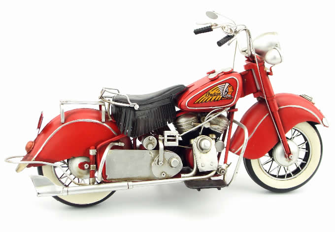 Handmade Antique Model Kit Motorcycle-1951 US Indian Motorcycle