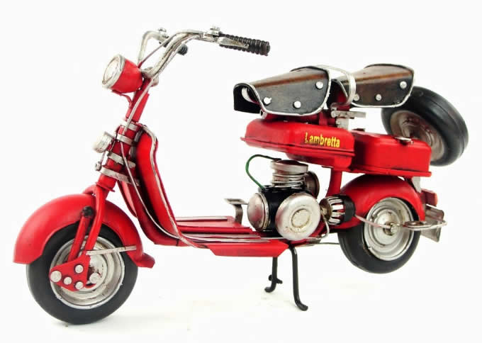 Handmade Antique Model Kit Motorcycle-1954 Lambretta  Motor Scooter