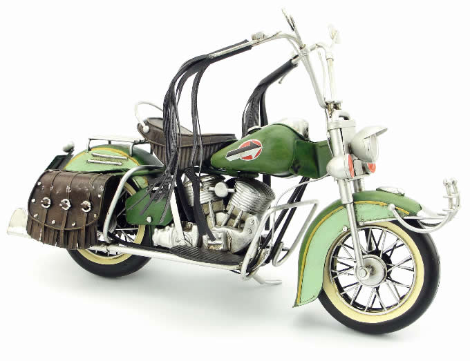  Handmade Antique Model Kit Motorcycle-1962 Harley Motorcycle