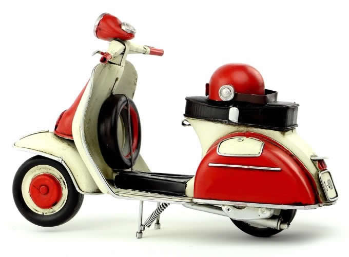  Handmade Antique Model Kit Car-1965 VESPA  Motor Scooter