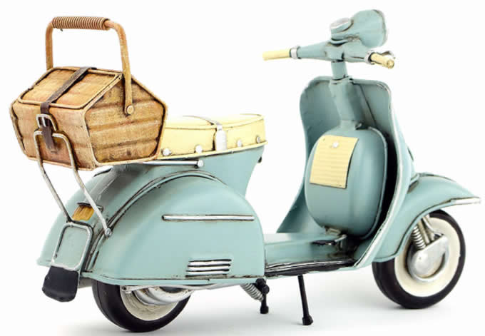 Handmade Antique Model Kit Motorcycle-Retro VESPA Motor Scooter