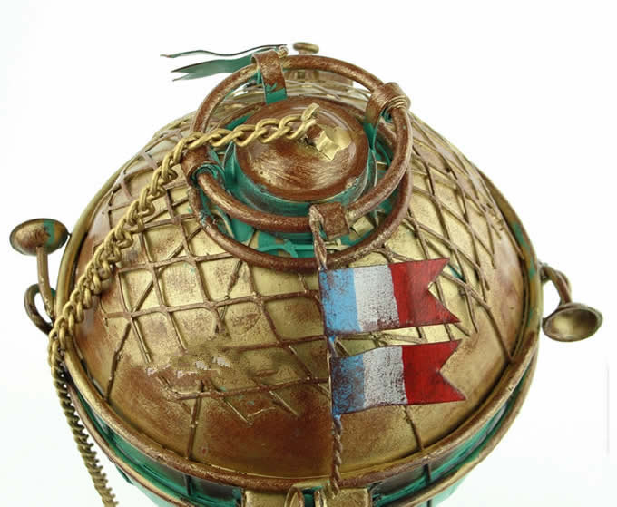  Handmade Antique Tin Model Other-18th Century France Hot Air Balloon