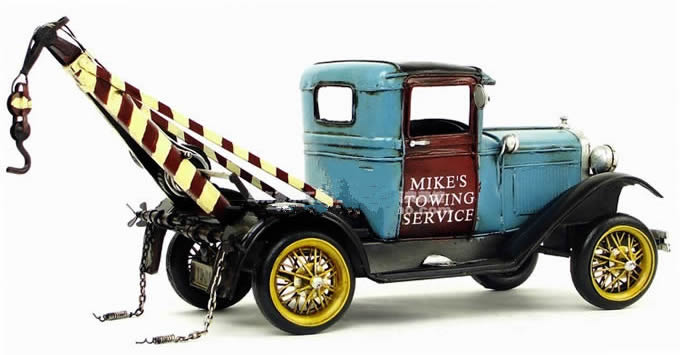 Handmade Antique Model Kit Car - 1931 Ford  Tractor/Trailer