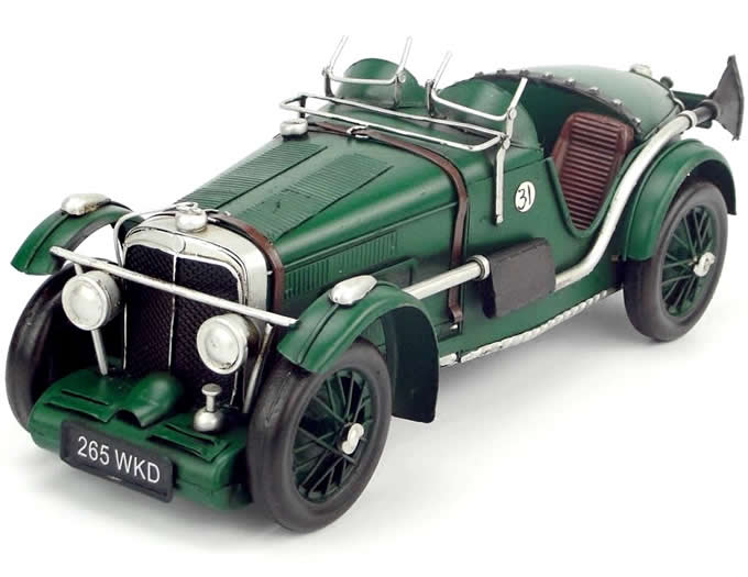 Handmade Antique Model Kit Car 1934 MG K3 Magnette Race Car