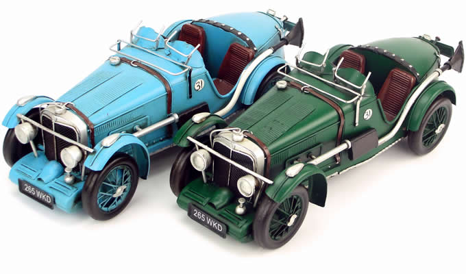 Handmade Antique Model Kit Car 1934 MG K3 Magnette Race Car