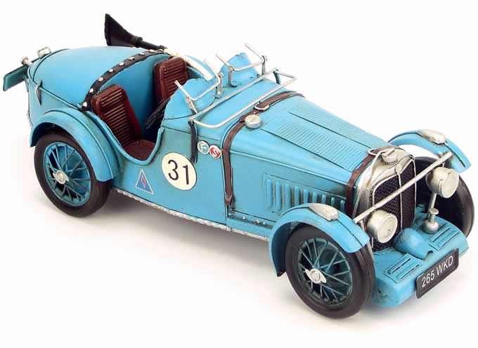 Handmade Antique Model Kit Car 1934 MG K3 Magnette Race Car