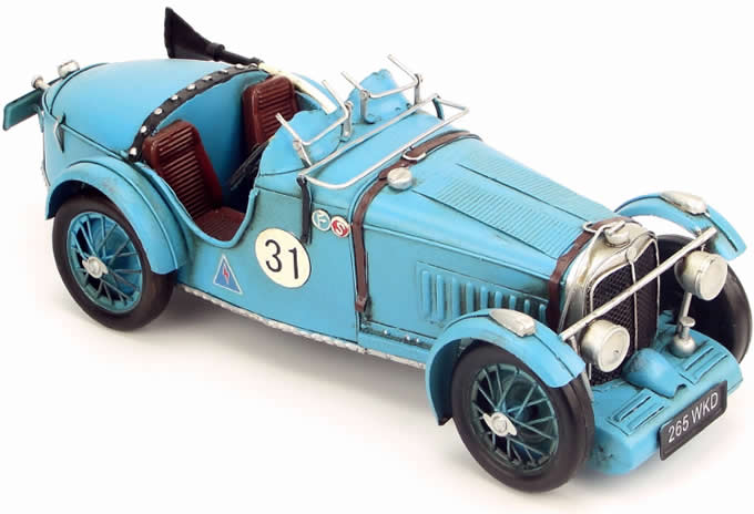 Handmade Antique Model Kit Car 1934 MG K3 Magnette Race Car
