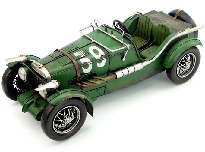 Handmade Antique Model Kit Car 1934 MG K3 Magnette Race Car