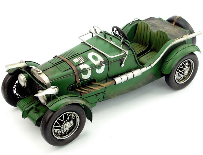 Handmade Antique Model Kit Car 1934 MG K3 Magnette Race Car