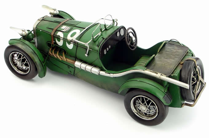 Handmade Antique Model Kit Car 1934 MG K3 Magnette Race Car