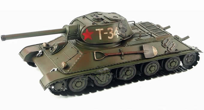 Handmade Antique Model Kit Car-1940 Russian T-34 Tank