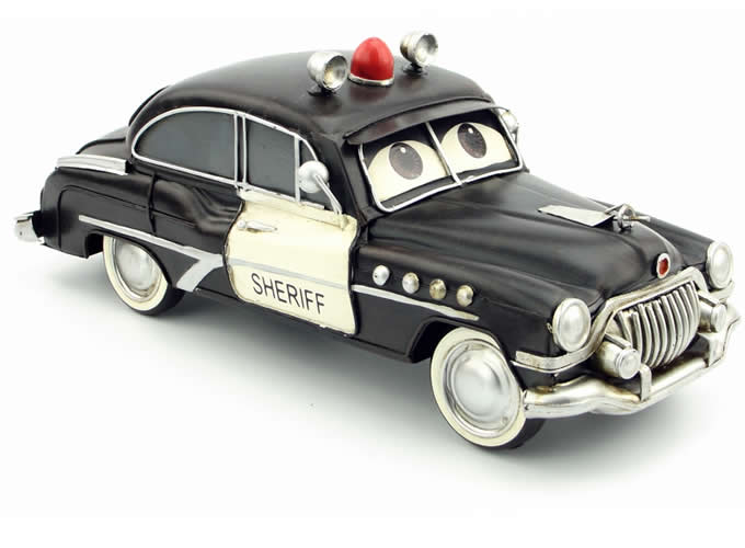 Handmade Antique Model Kit Car - Cartoon Police Car