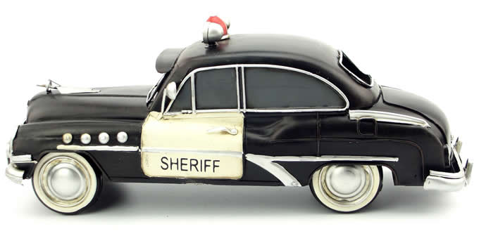 Handmade Antique Model Kit Car - Cartoon Police Car